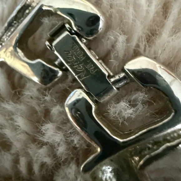 VTG Napier Wide Chain Link Necklace Large Statement Silver Tone Chunky Choker‎ - Picture 5 of 7